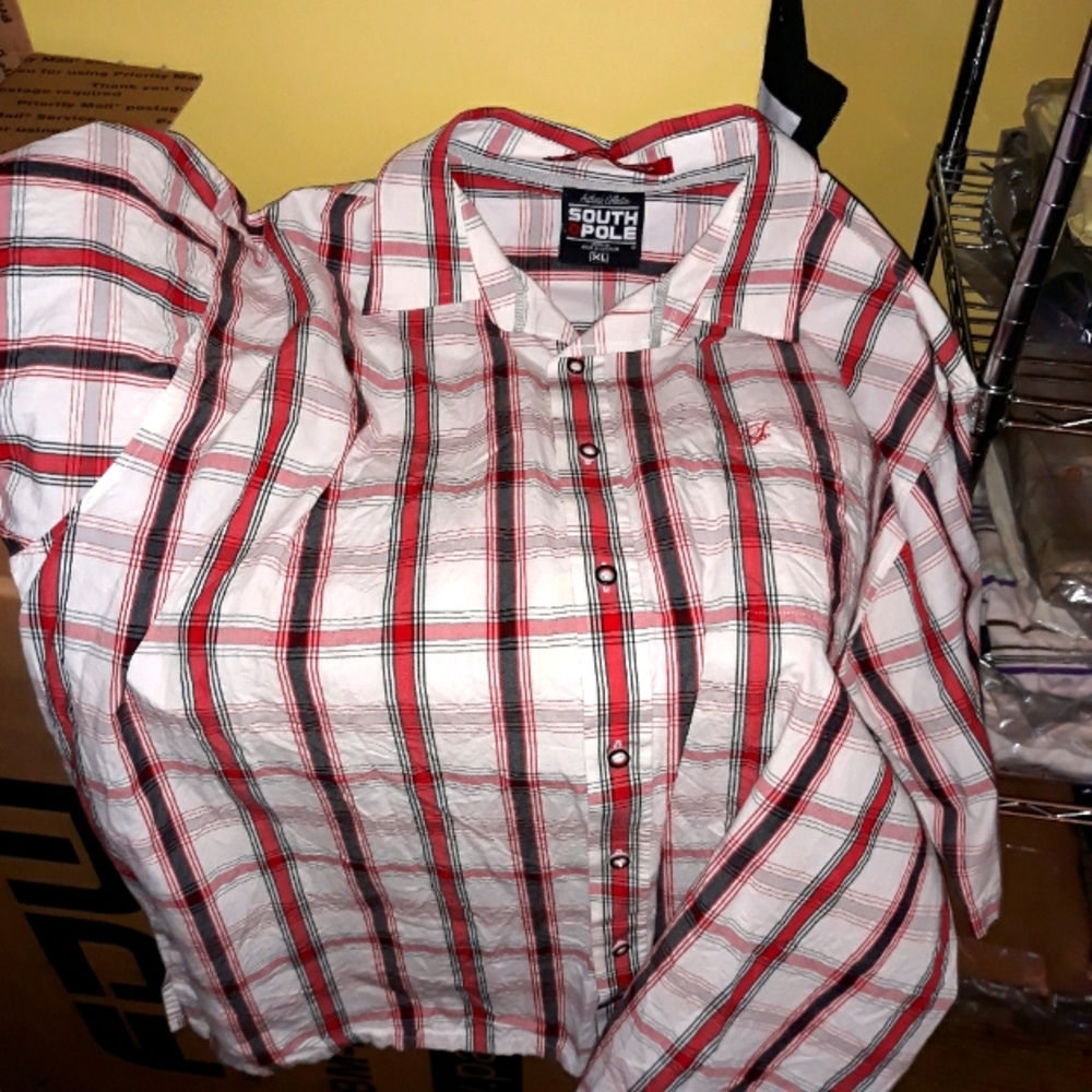 Authentic South Pole striped red blue and white size extra large men's